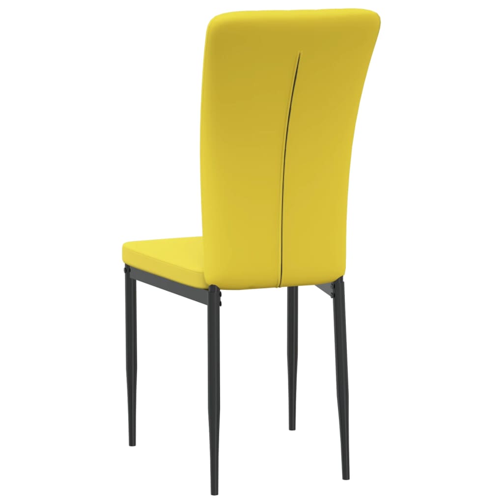 Chaises à manger lot de 4 Jaune moutarde Velours - XIOS