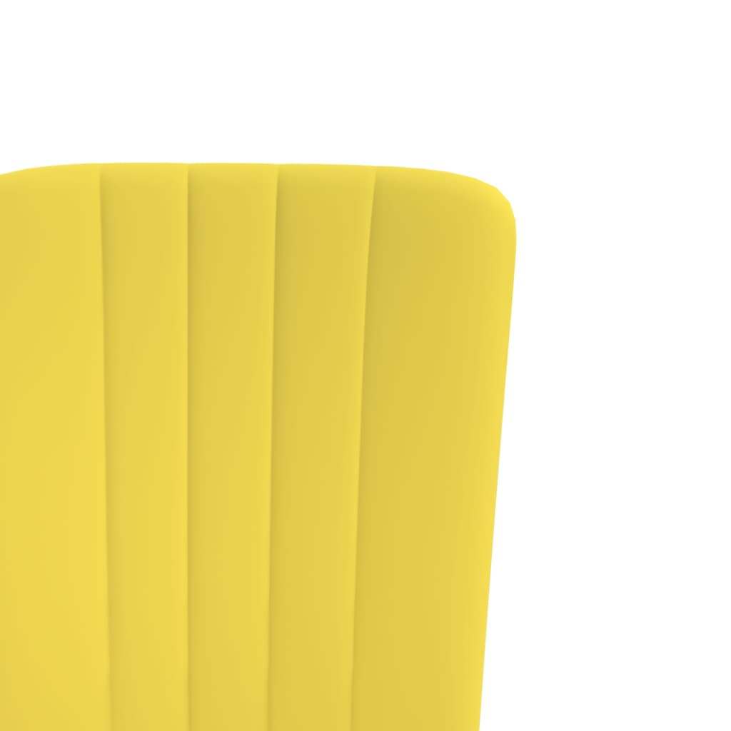 Chaises à manger lot de 4 Jaune moutarde Velours - XIOS