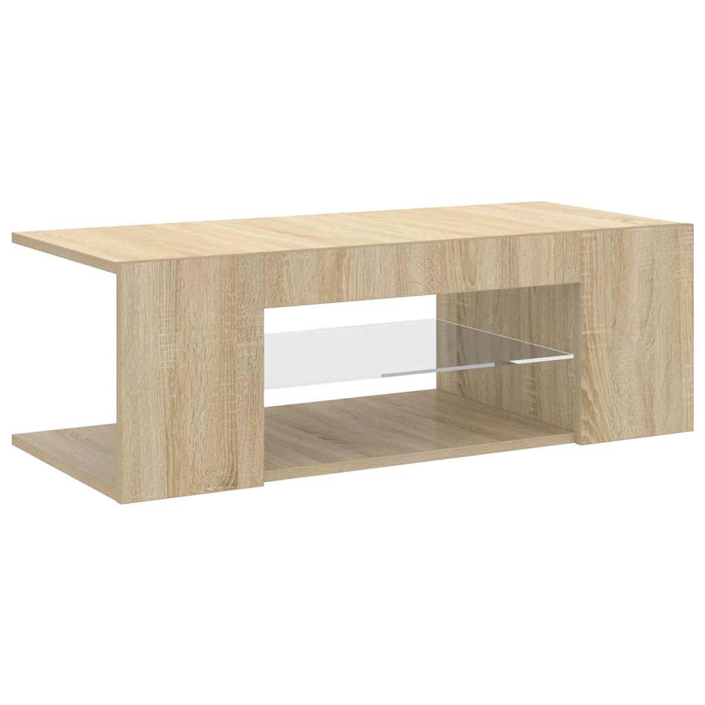 Meuble TV avec lumières LED chêne sonoma 90x39x30 cm - XIOS