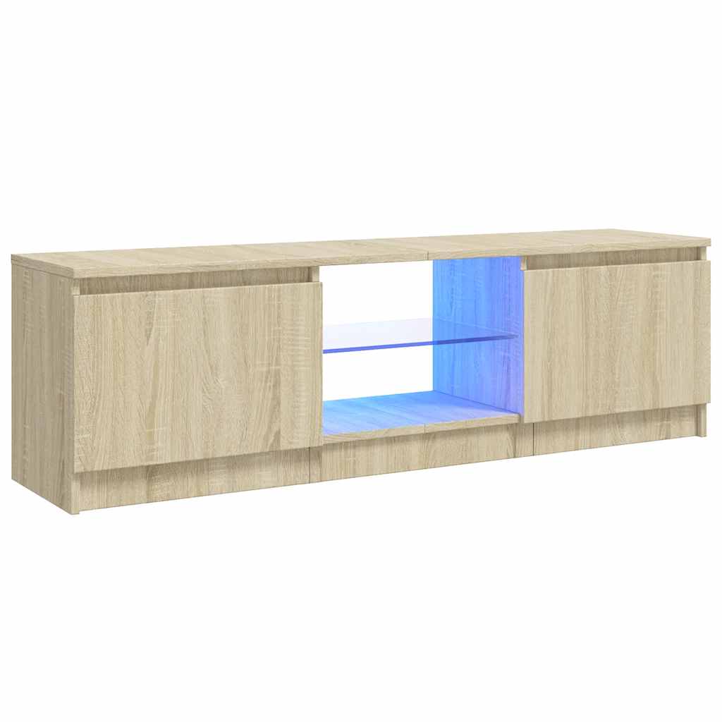 Meuble TV avec lumières LED chêne sonoma 120x30x36 cm - XIOS