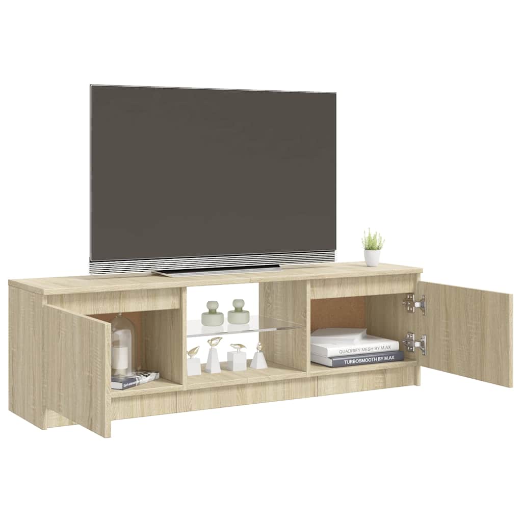 Meuble TV avec lumières LED chêne sonoma 120x30x36 cm - XIOS