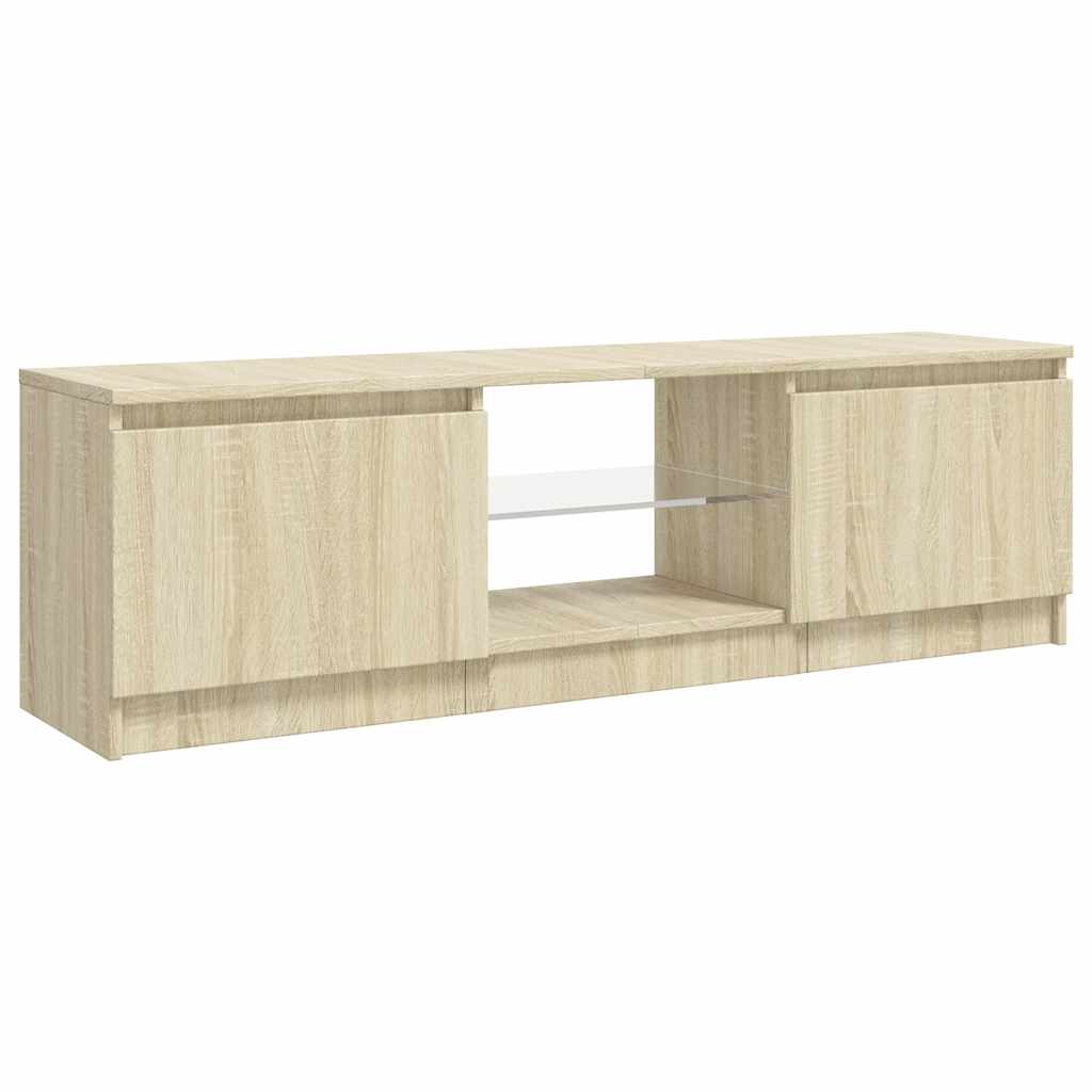 Meuble TV avec lumières LED chêne sonoma 120x30x36 cm - XIOS
