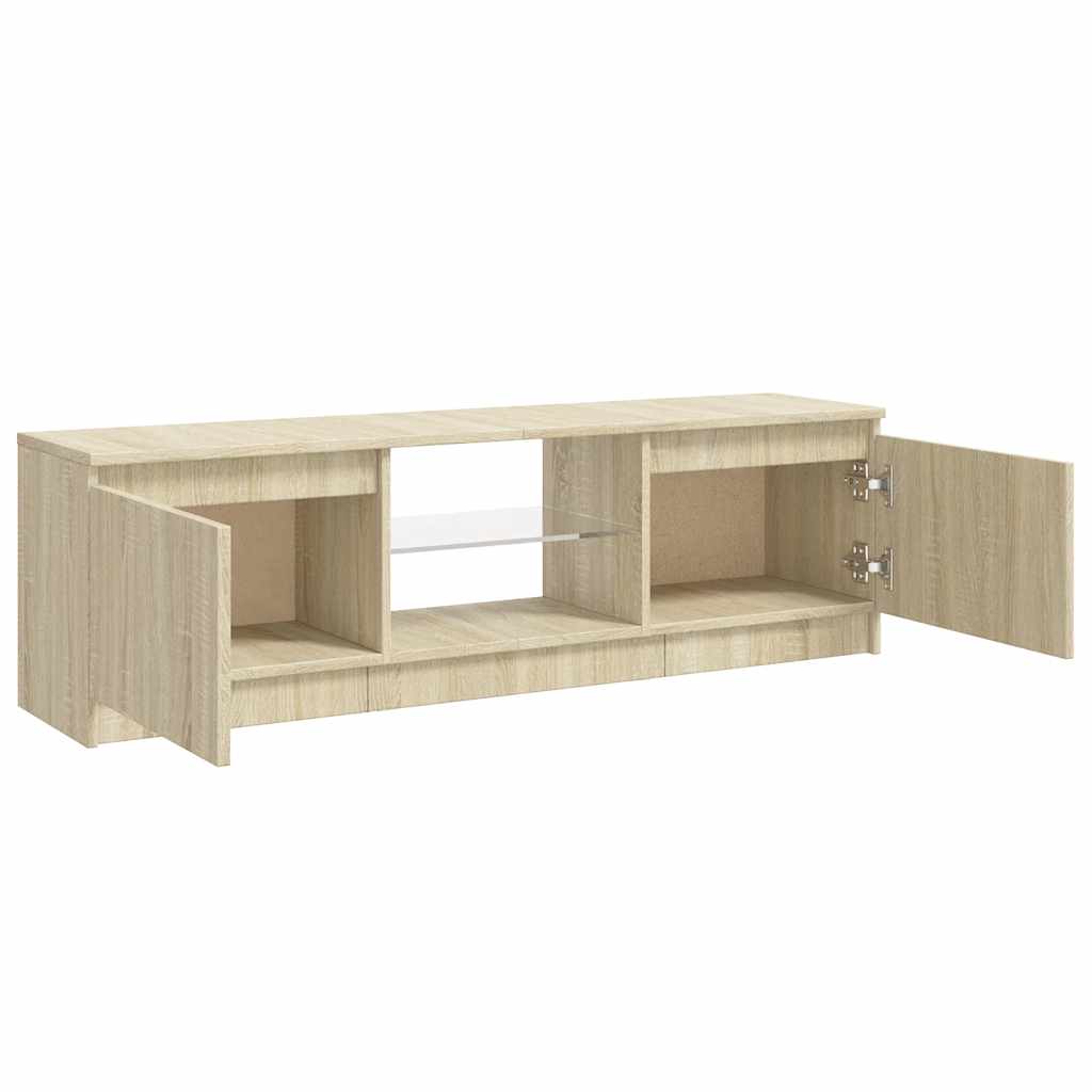 Meuble TV avec lumières LED chêne sonoma 120x30x36 cm - XIOS