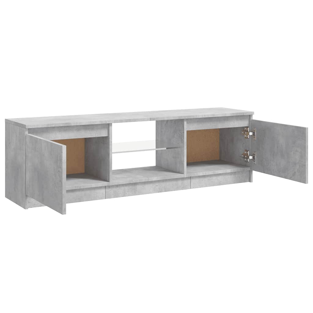 Meuble TV avec lumières LED gris béton 120x30x36 cm - XIOS
