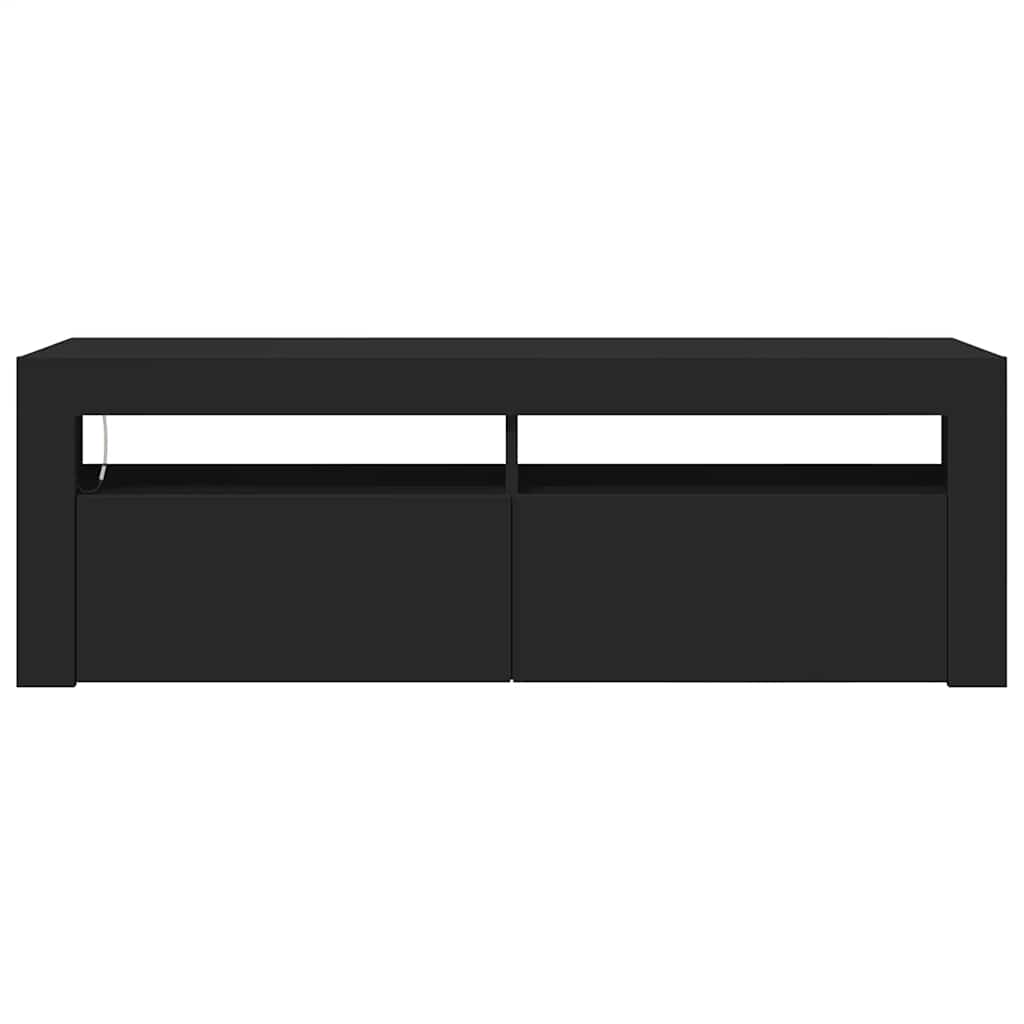 Meuble TV avec lumières LED noir 120x35x40 cm - XIOS