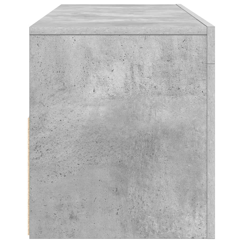 Meuble TV avec lumières LED gris béton 120x35x40 cm - XIOS