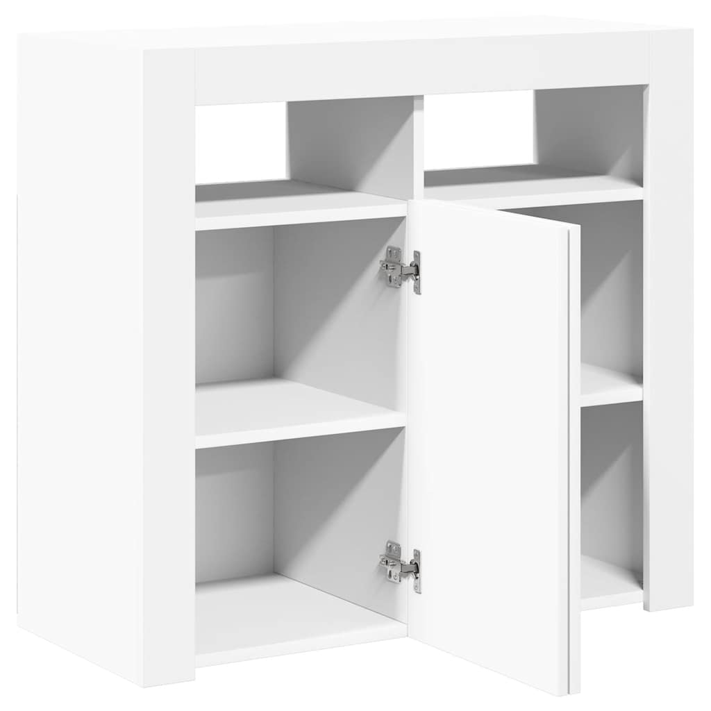 Buffet avec lumières LED Blanc 80x35x75 cm - XIOS