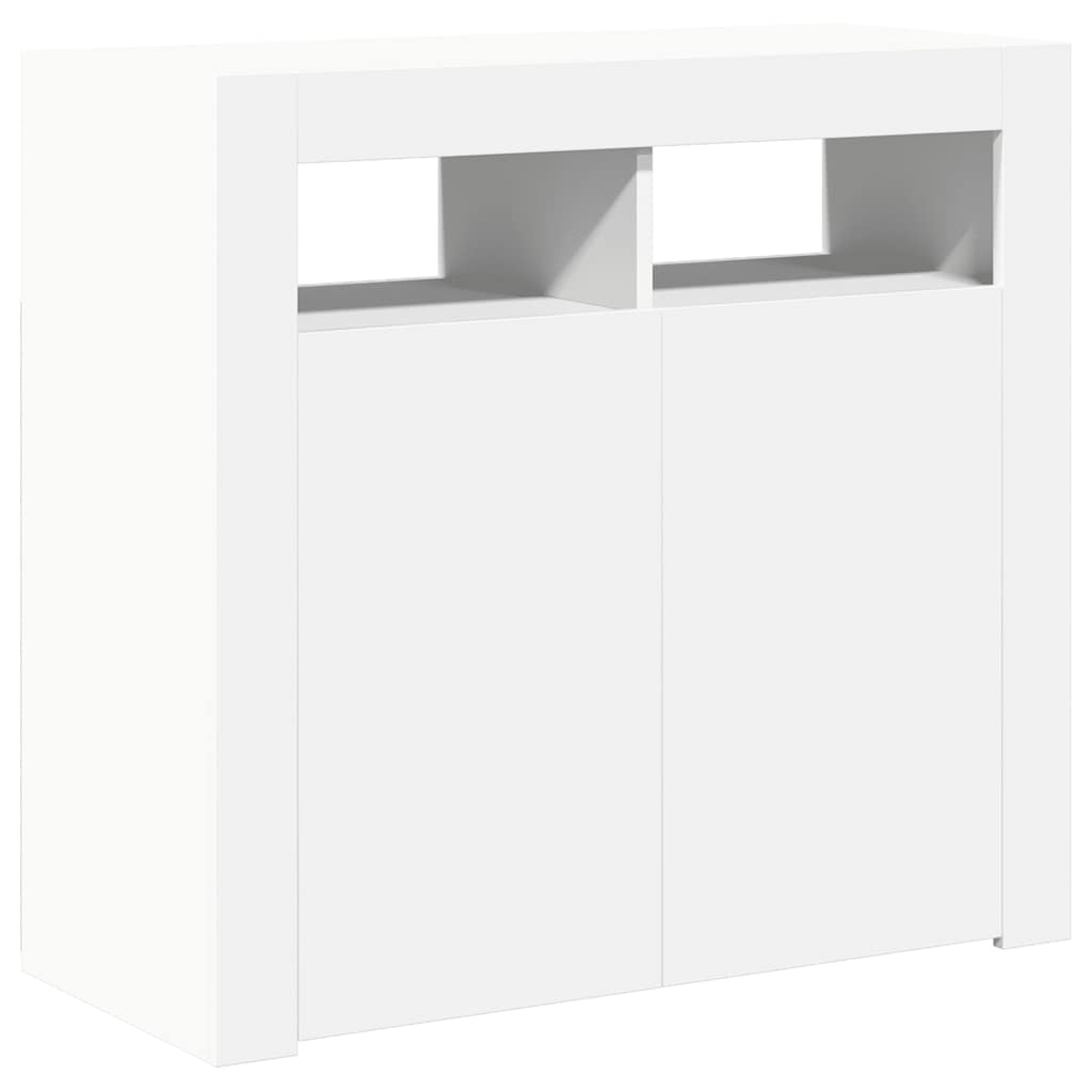 Buffet avec lumières LED Blanc 80x35x75 cm - XIOS