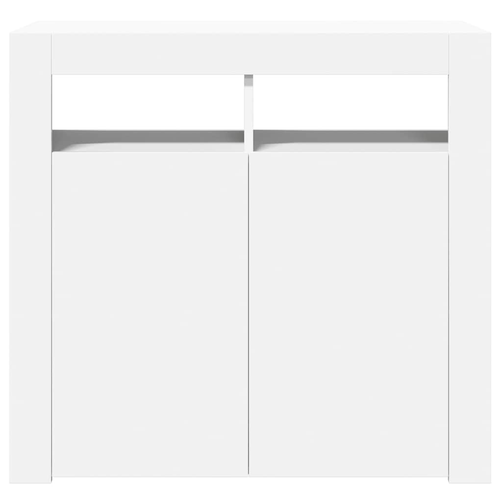 Buffet avec lumières LED Blanc 80x35x75 cm - XIOS