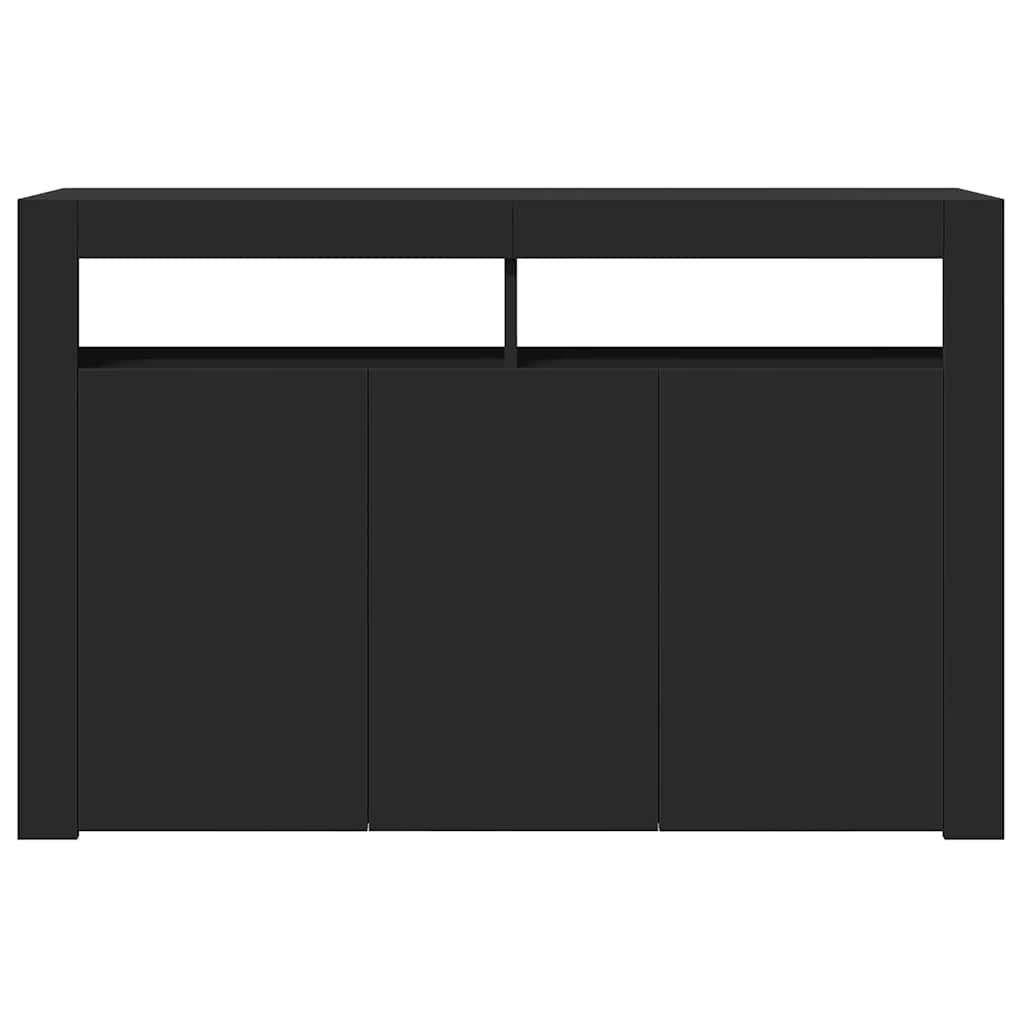 Buffet avec lumières LED noir 115,5x30x75 cm - XIOS