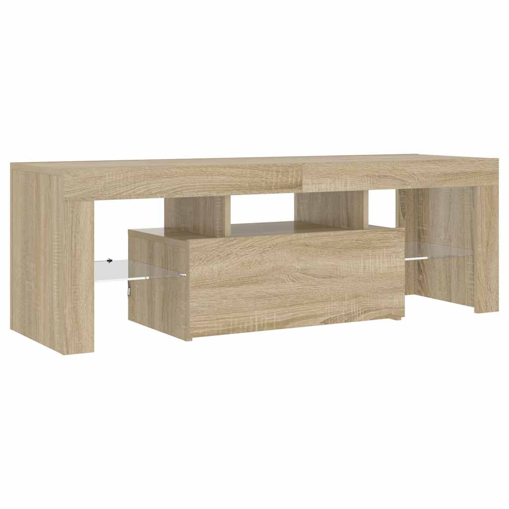 Meuble TV avec lumières LED chêne sonoma 120x35x40 cm - XIOS