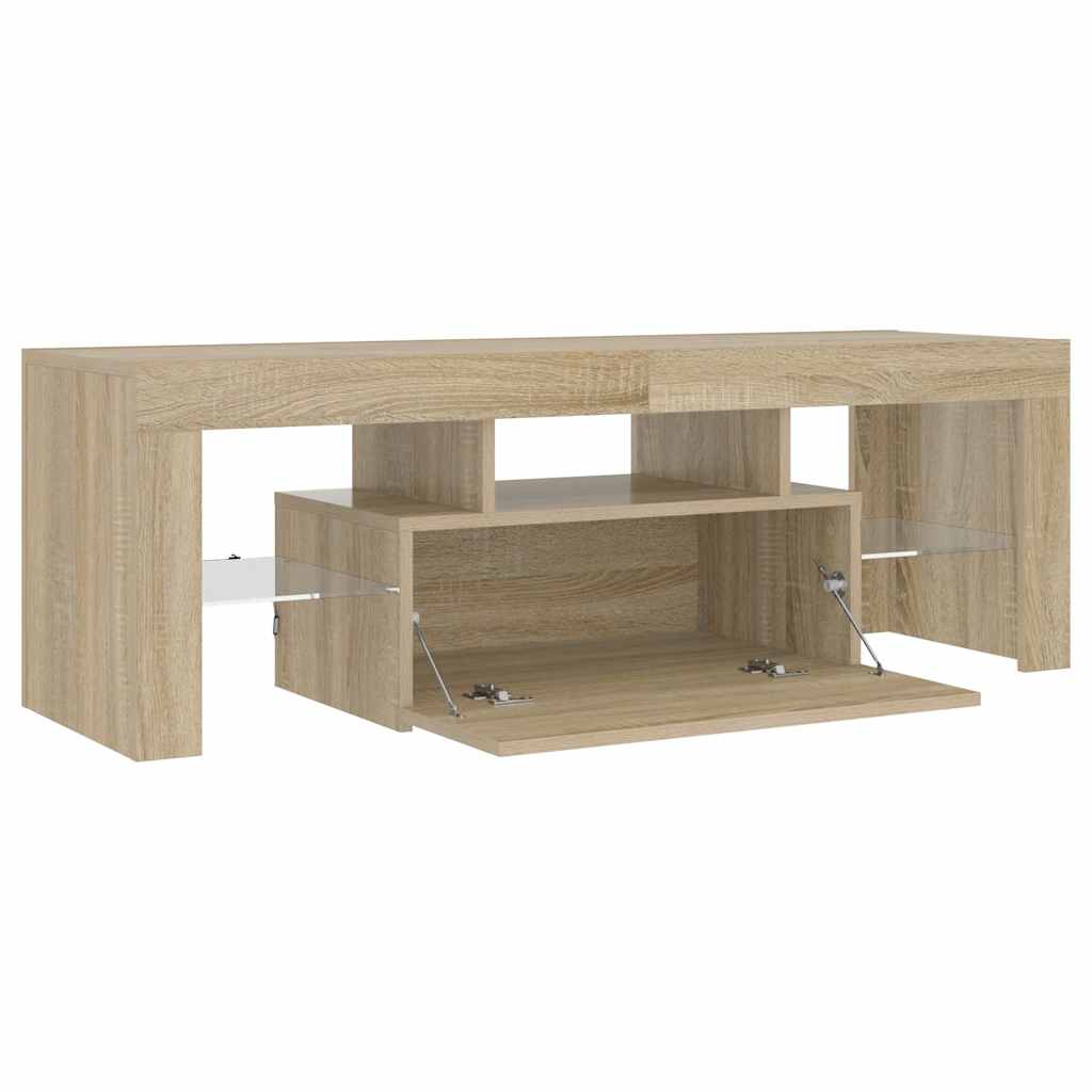 Meuble TV avec lumières LED chêne sonoma 120x35x40 cm - XIOS