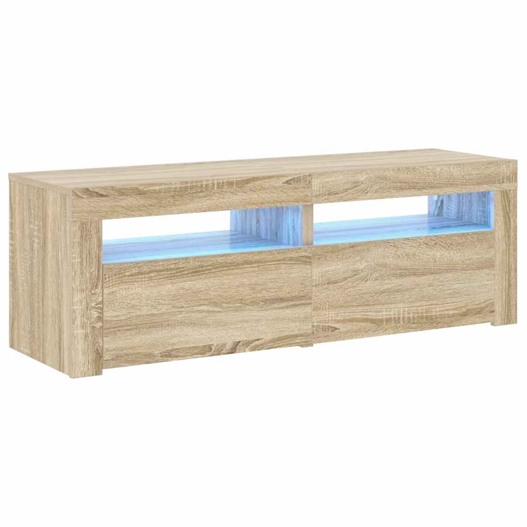 Meuble TV avec lumières LED chêne sonoma 120x35x40 cm - XIOS