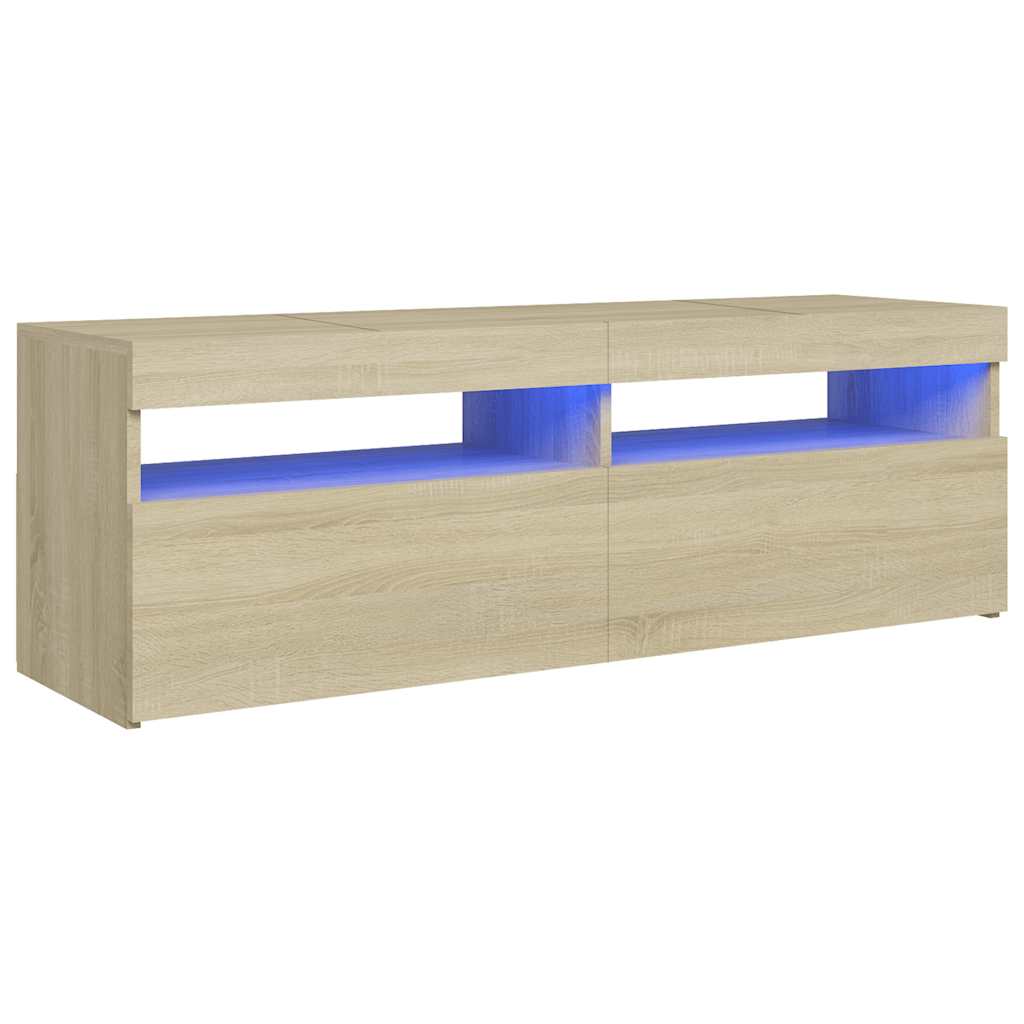 Meuble TV avec lumières LED chêne sonoma 120x35x40 cm - XIOS