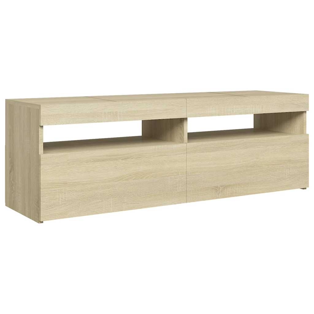 Meuble TV avec lumières LED chêne sonoma 120x35x40 cm - XIOS