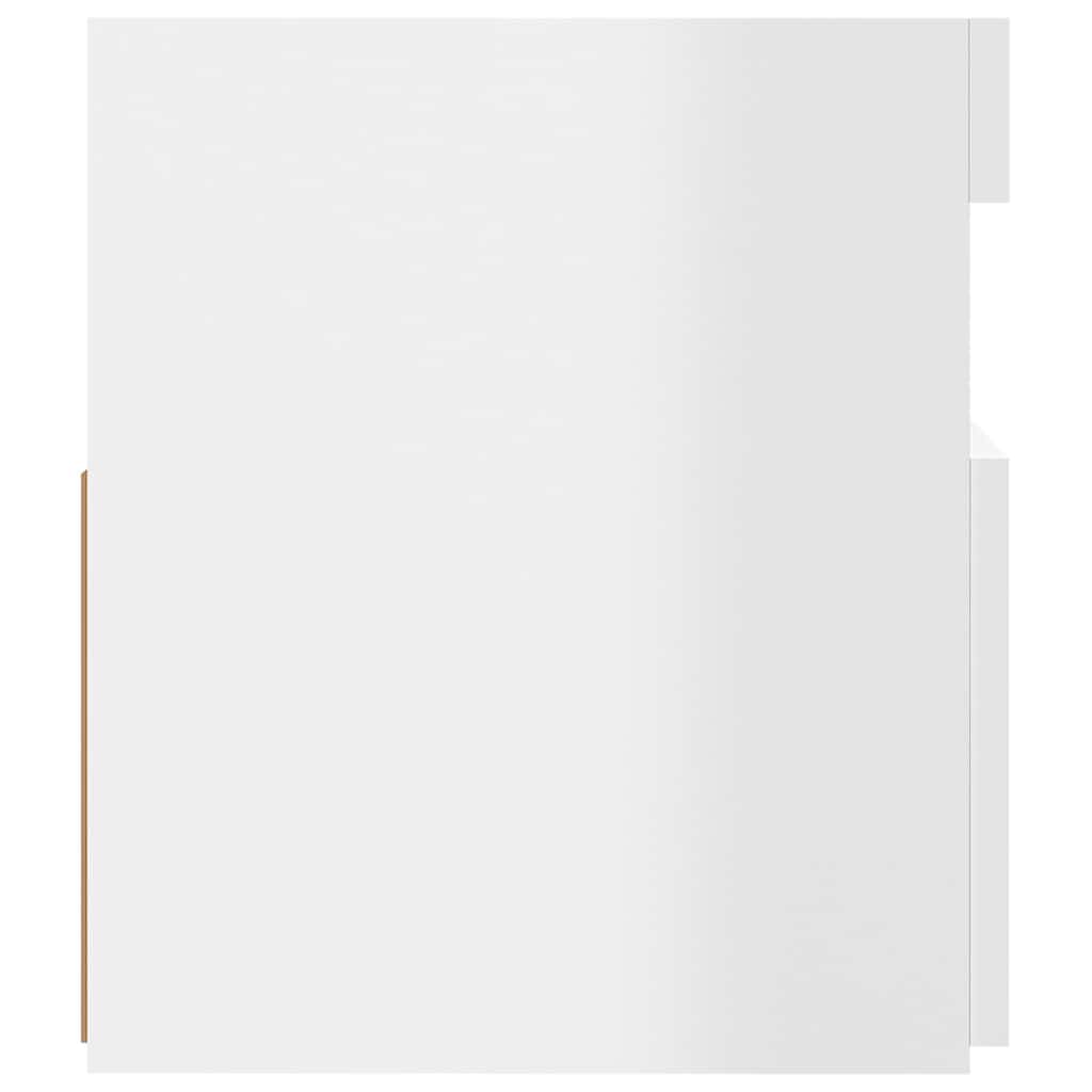 Meuble TV avec lumières LED blanc brillant 120x35x40 cm - XIOS