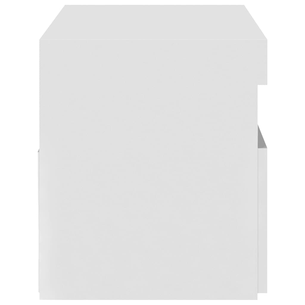 Meuble TV avec lumières LED Blanc 75x35x40 cm