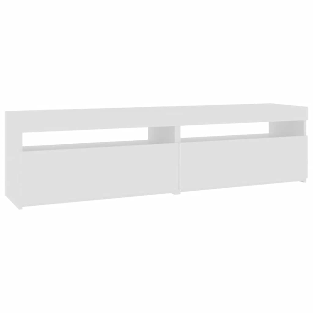 Meubles TV 2 pcs avec lumières LED Blanc 75x35x40 cm - XIOS