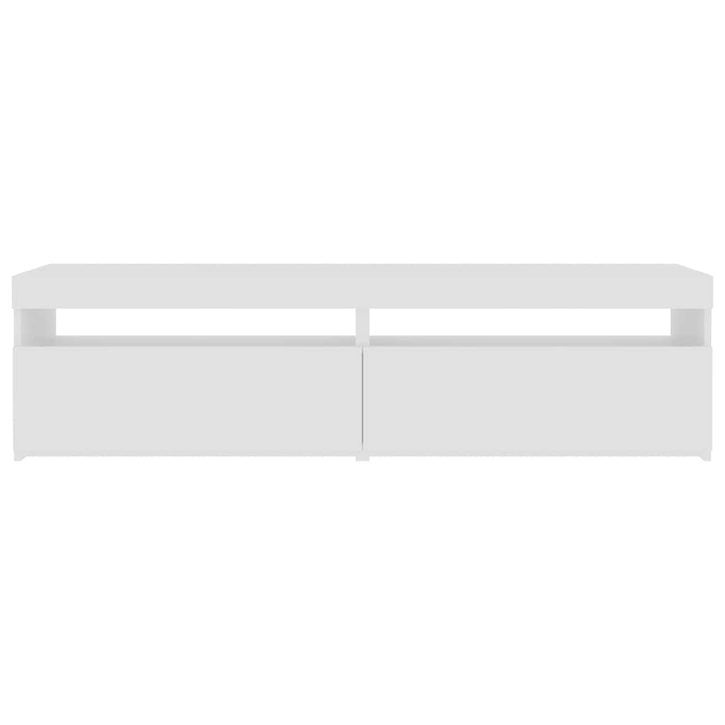 Meubles TV 2 pcs avec lumières LED Blanc 75x35x40 cm - XIOS
