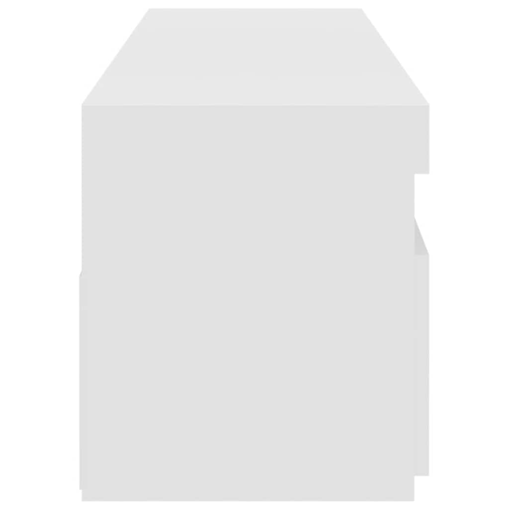 Meubles TV 2 pcs avec lumières LED Blanc 75x35x40 cm - XIOS