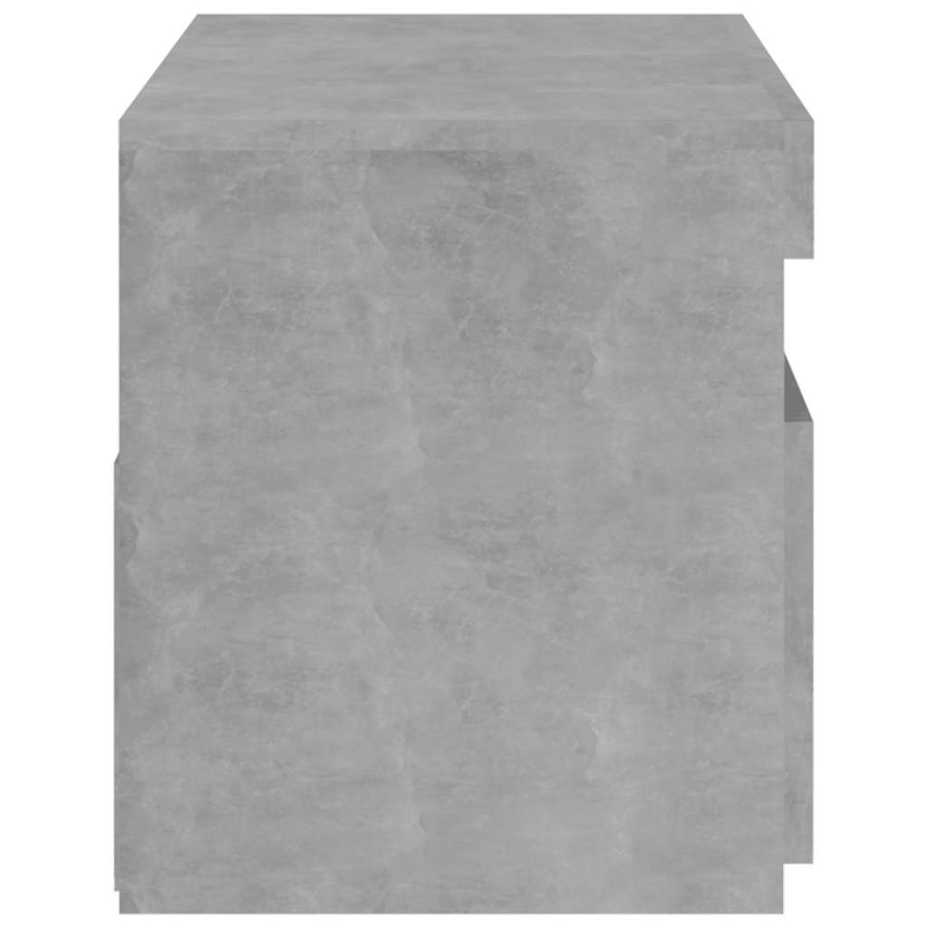 Meuble TV avec lumières LED Gris béton 75x35x40 cm - XIOS