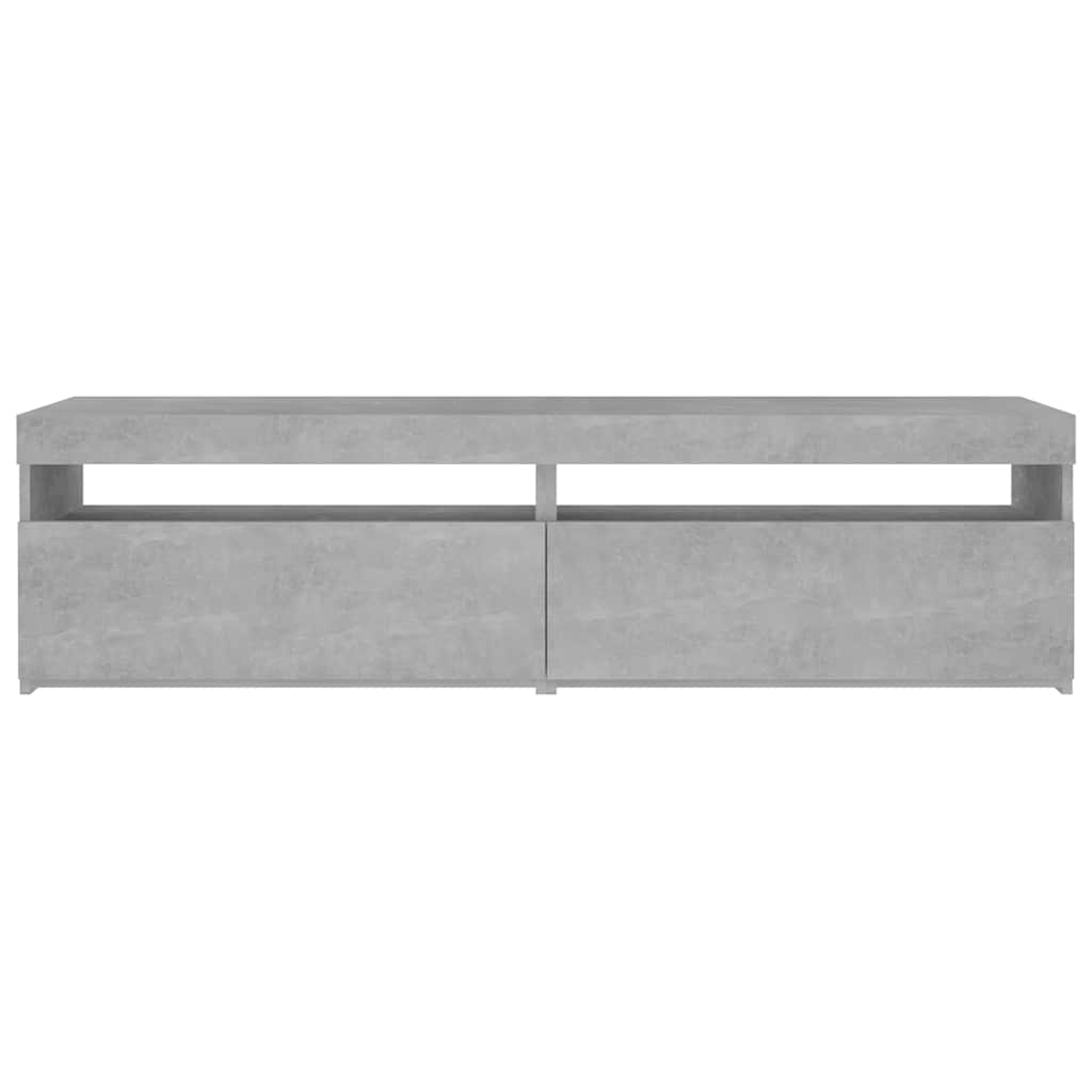 Meubles TV 2 pcs avec lumières LED Gris béton 75x35x40 cm - XIOS