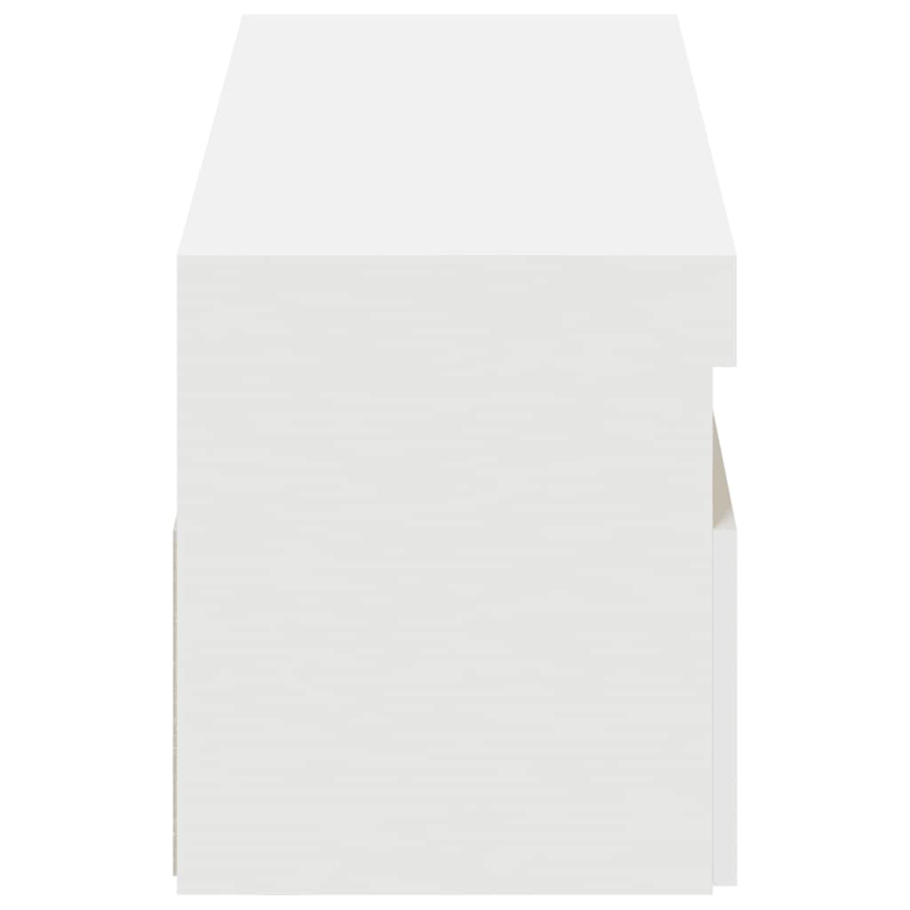 Meubles TV avec lumières LED 2 pcs Blanc 60x35x40 cm - XIOS