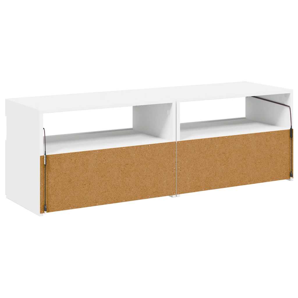 Meubles TV avec lumières LED 2 pcs Blanc 60x35x40 cm - XIOS