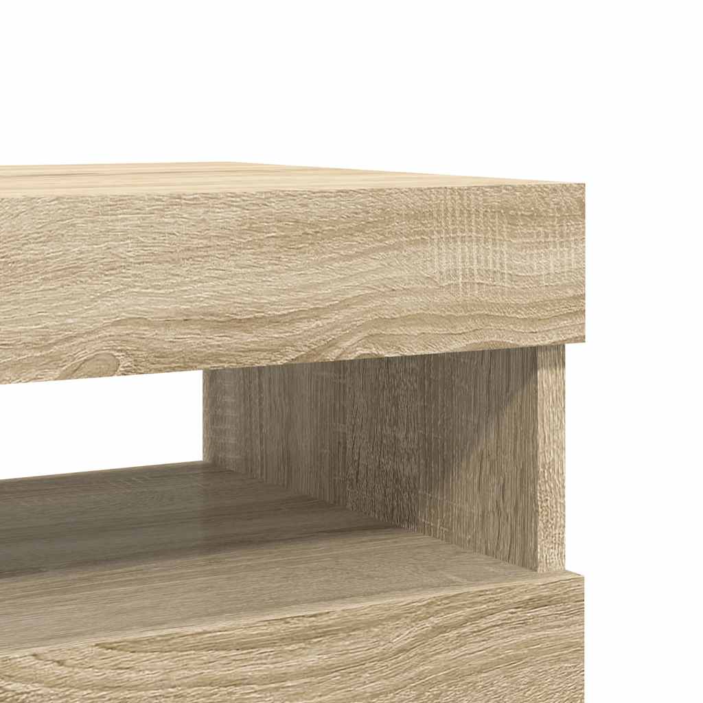Meubles TV avec lumières LED 2 pcs Chêne sonoma 60x35x40 cm - XIOS