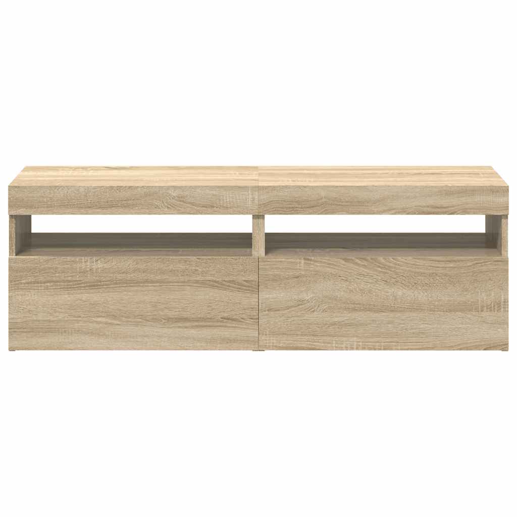Meubles TV avec lumières LED 2 pcs Chêne sonoma 60x35x40 cm - XIOS