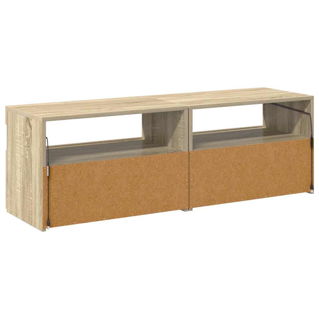 Meubles TV avec lumières LED 2 pcs Chêne sonoma 60x35x40 cm - XIOS