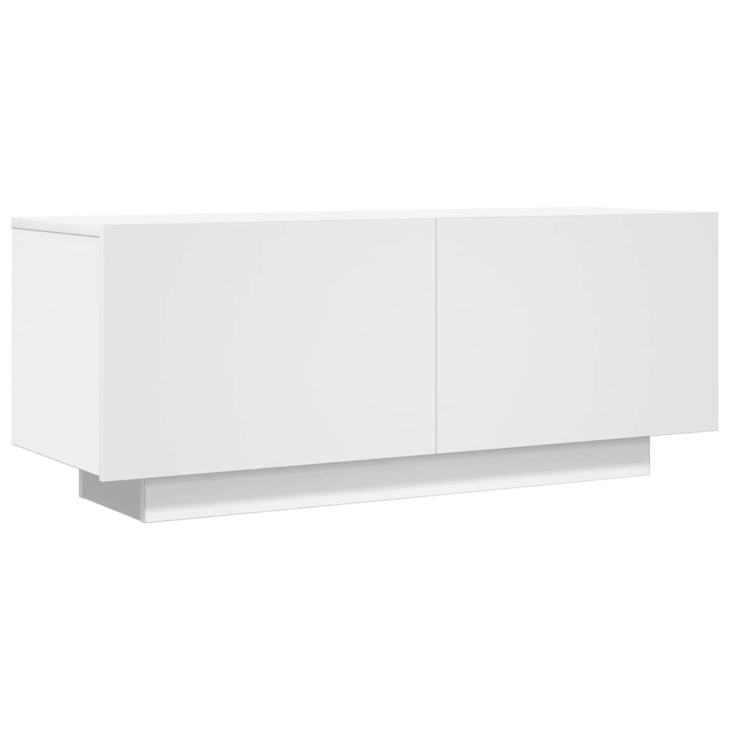 Meuble TV Blanc 100x35x40 cm Bois d'ingénierie - XIOS