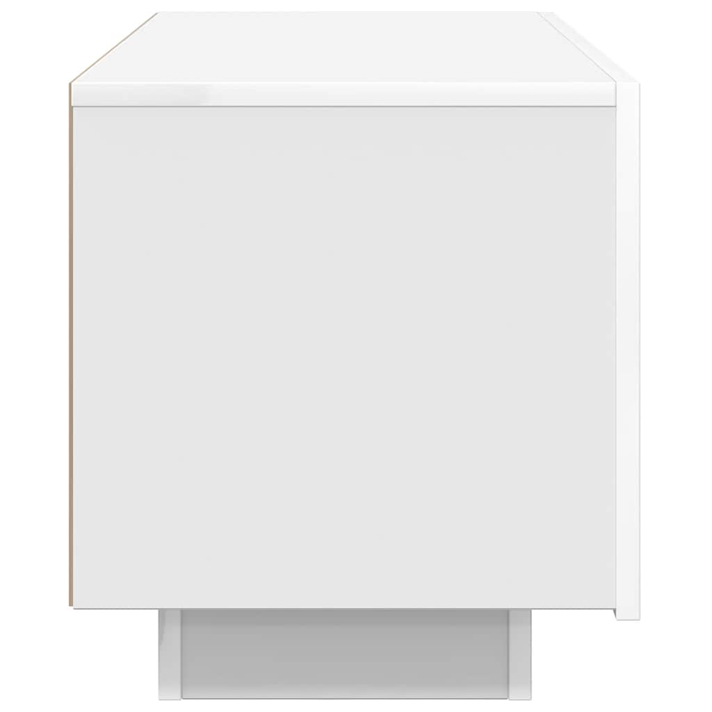 Meuble TV Blanc 100x35x40 cm Bois d'ingénierie - XIOS