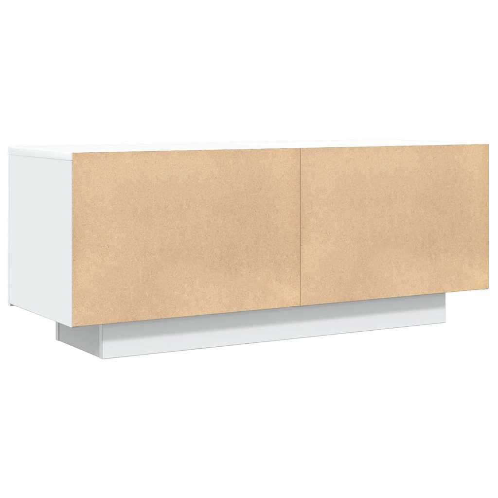 Meuble TV Blanc 100x35x40 cm Bois d'ingénierie - XIOS