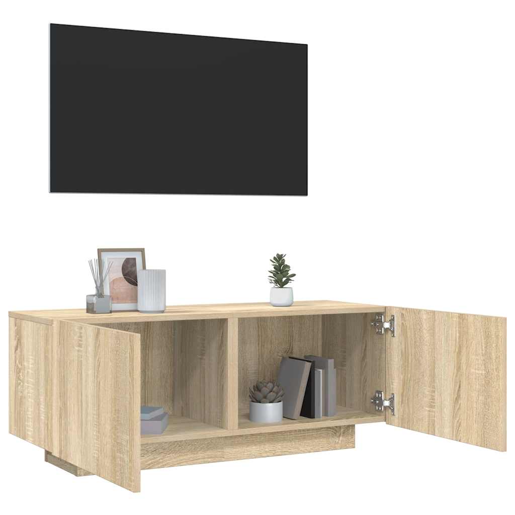 Meuble TV Chêne sonoma 100x35x40 cm Bois d'ingénierie - XIOS