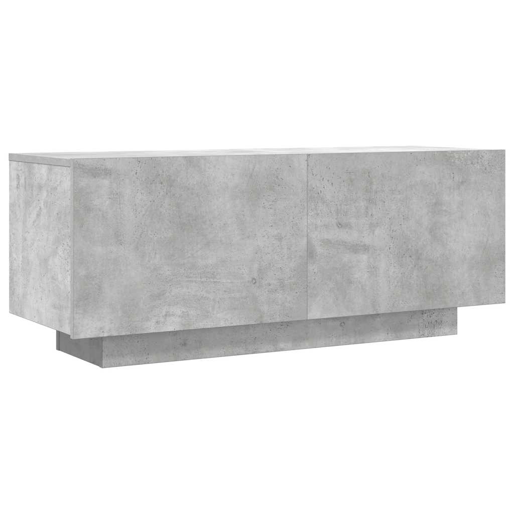 Meuble TV Gris béton 100x35x40 cm Bois d'ingénierie - XIOS