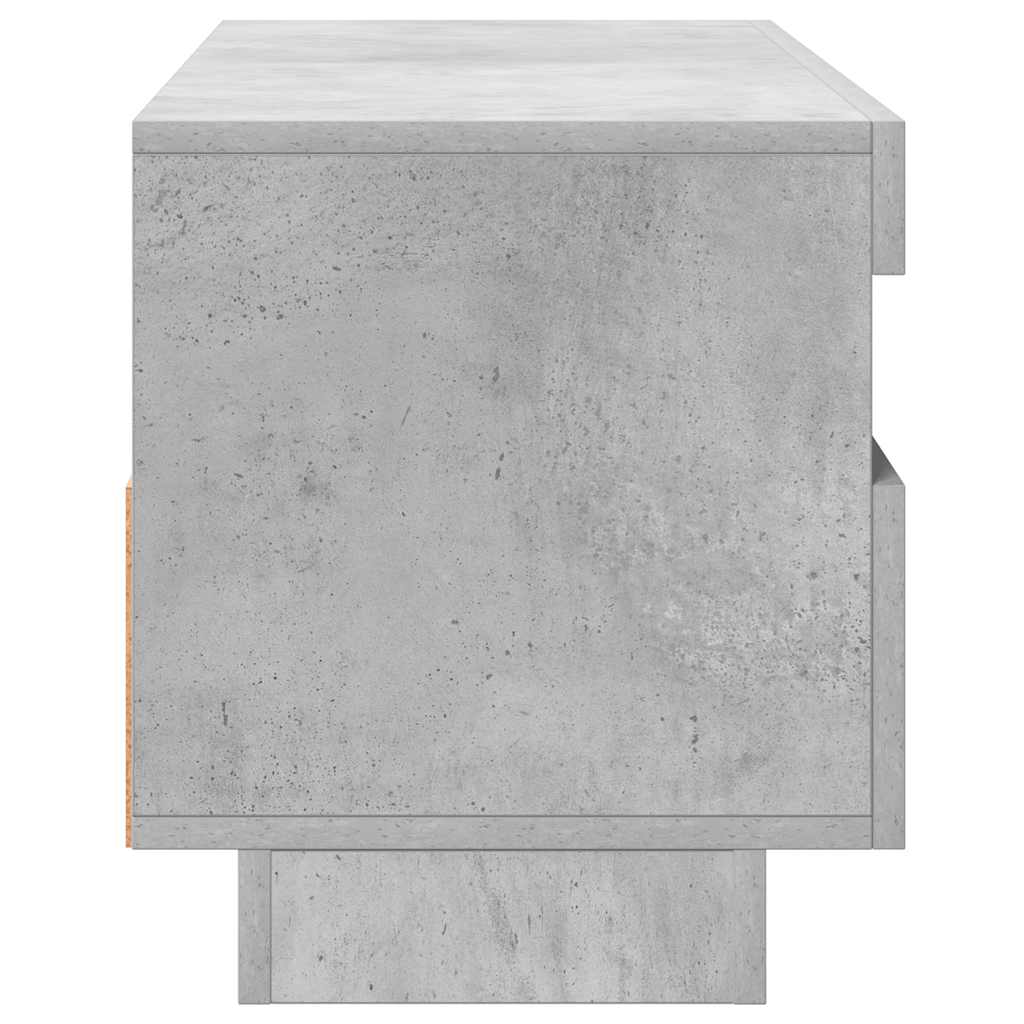 Meuble TV avec lumières LED gris béton 100x35x40 cm - XIOS