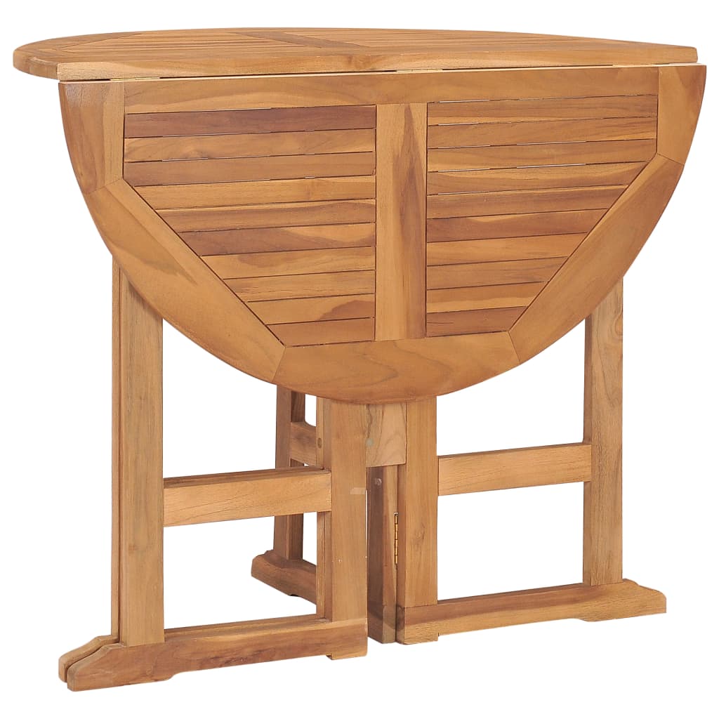 Ensemble à manger d'extérieur pliable 5 pcs Bois solide de teck