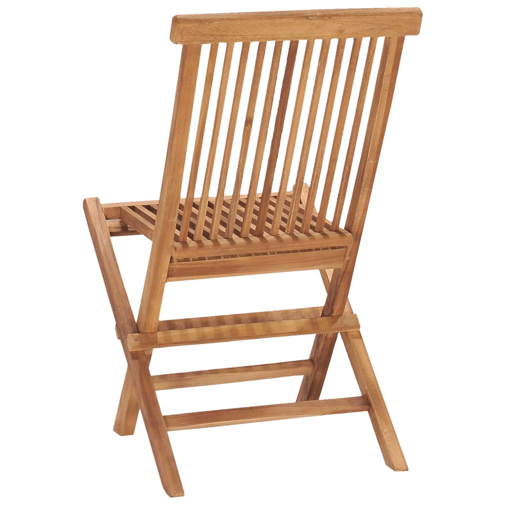 Ensemble à manger d'extérieur pliable 5 pcs Bois solide de teck
