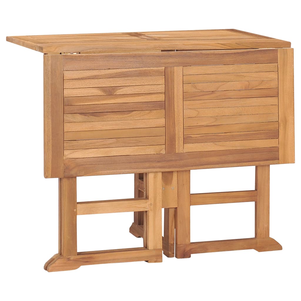 Ensemble à manger d'extérieur pliable 5 pcs Bois solide de teck