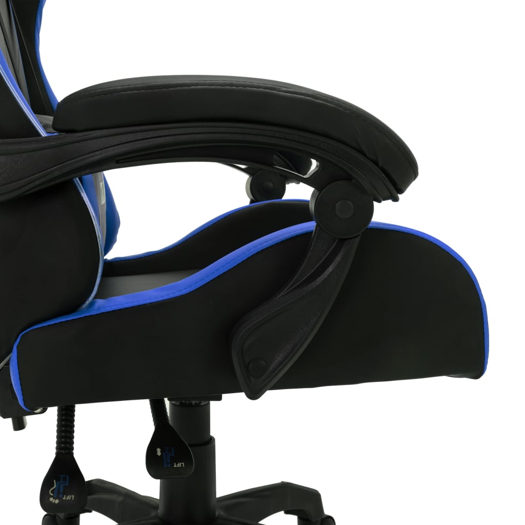 Fauteuil de jeux vidéo avec LED RVB Bleu et noir Similicuir - XIOS