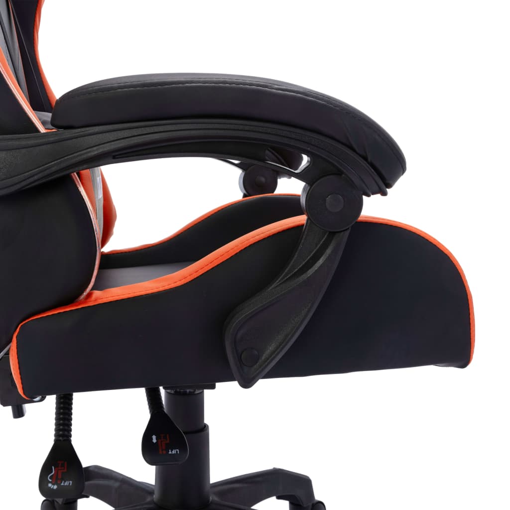 Fauteuil de jeux vidéo avec LED RVB Orange et noir Similicuir - XIOS