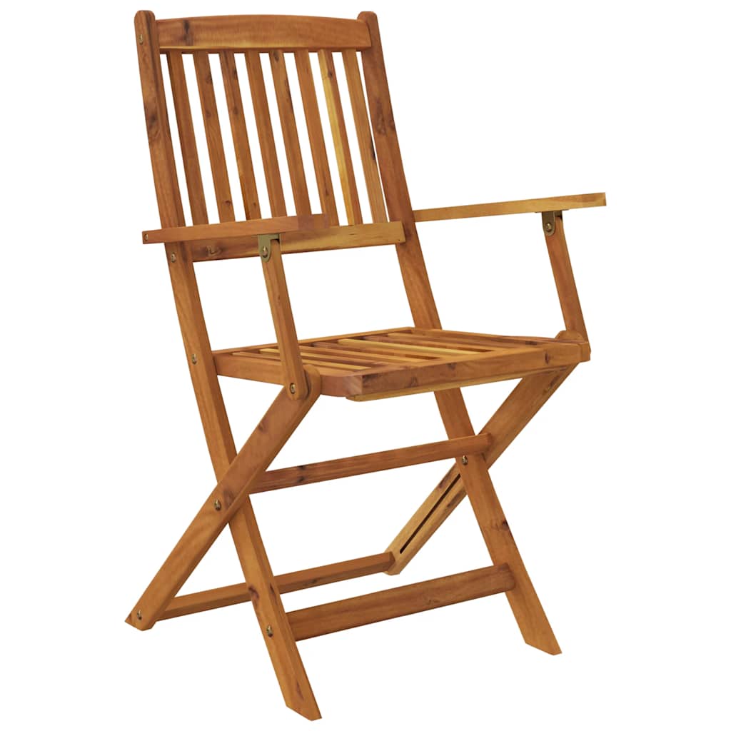Ensemble à manger de jardin pliable 7 pcs bois d'acacia solide
