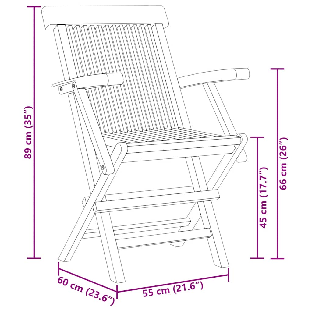Salon de jardin 5 pcs Bois de teck massif