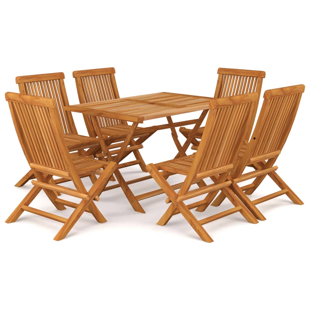 Ensemble à manger de jardin 7 pcs Bois de teck massif - XIOS
