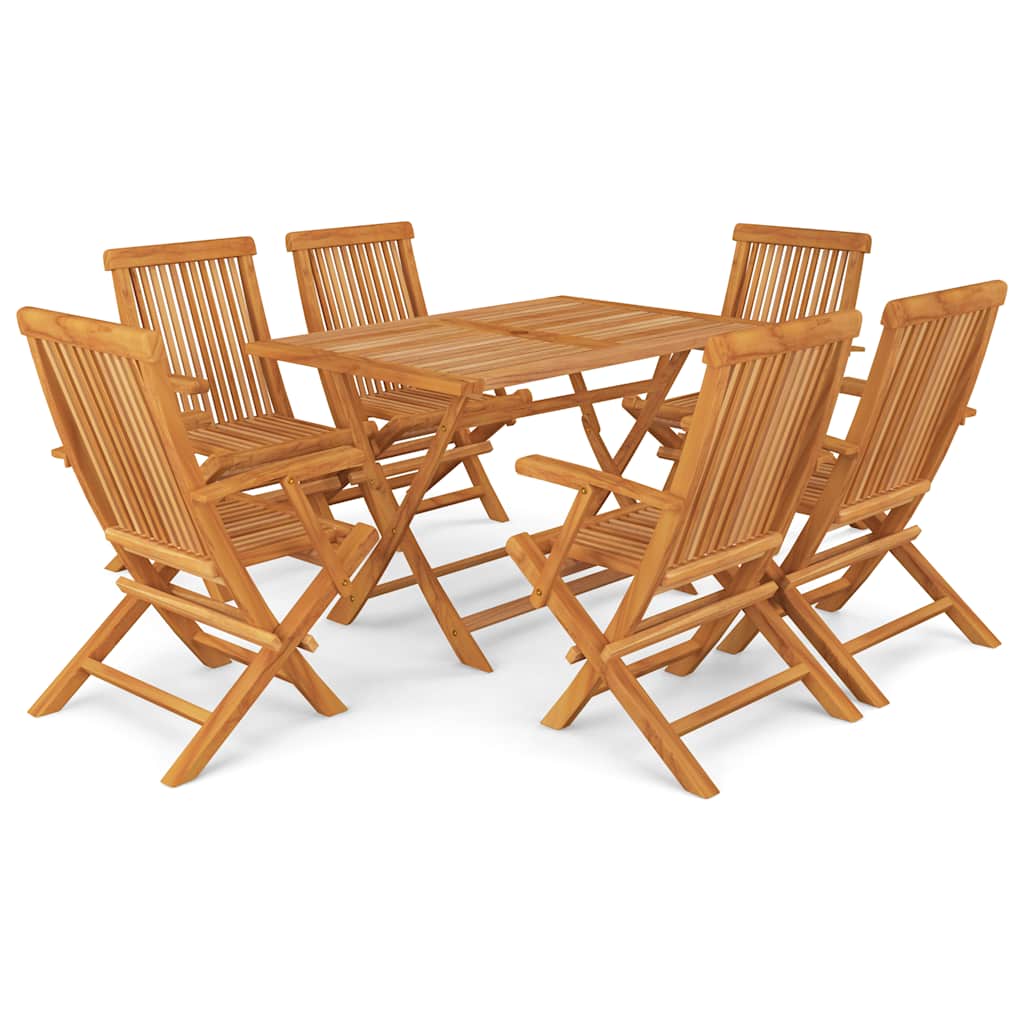 Salon de jardin 7 pcs Bois de teck massif - XIOS