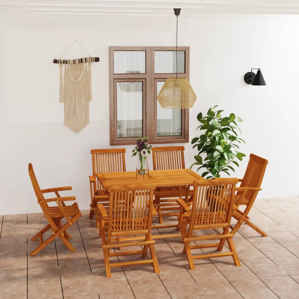 Salon de jardin 7 pcs Bois de teck massif - XIOS