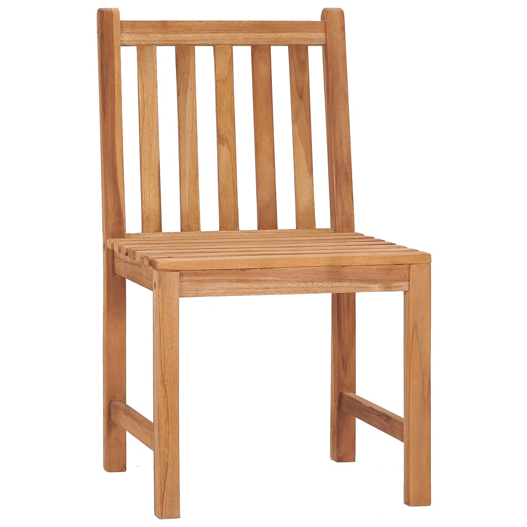 Ensemble de salle à manger de jardin 5 pièces 80 x 80 cm en bois de teck massif