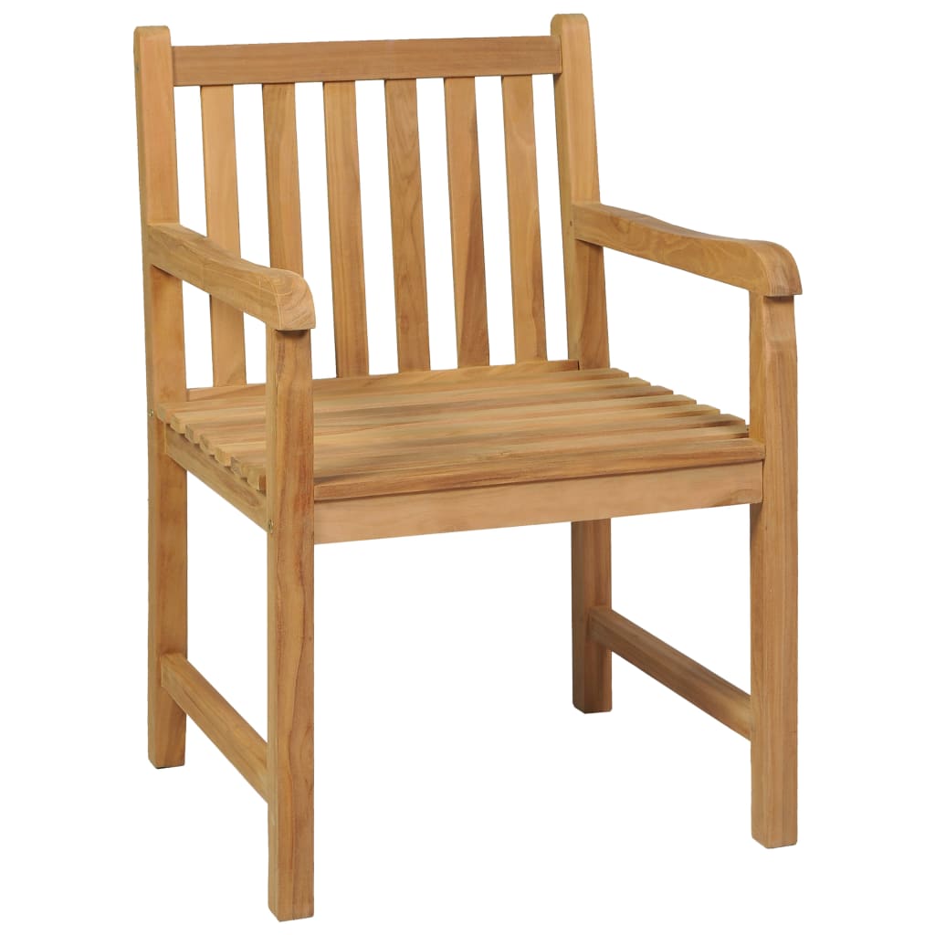 Ensemble de salle à manger de jardin 3 pièces 80 x 80 cm en bois de teck massif