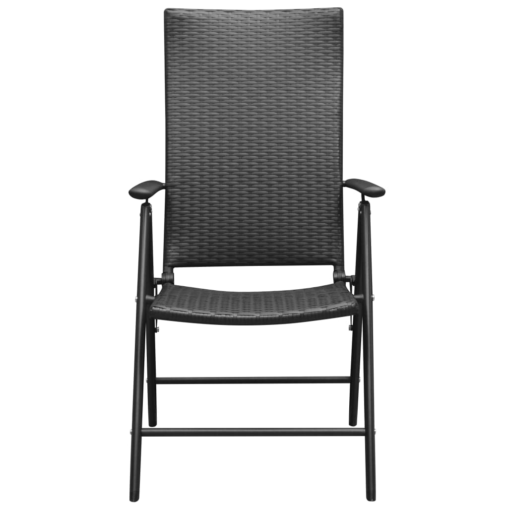 Ensemble à manger de jardin 3 pcs noir